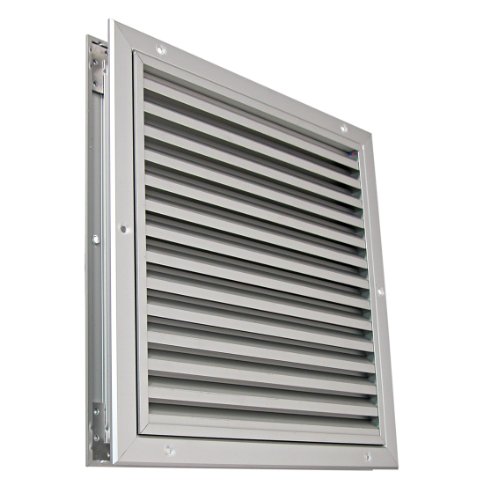 Doppelrahmen Lüftungsgitter LG-3030 DORAA 335 x 335 mm Alu F1 Abluft - Lamellengitter Wetterschutzgitter