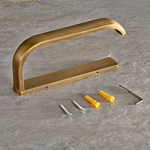 MagiDeal Toilettenpapierrollenhalter – Wandmontage, Messing, 195 x 88 x 28 mm – Bronze - 4