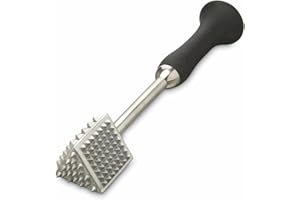 MASTERCLASS Amco Houseworks 4-in-1 Metal Meat Tenderiser Mallet, 23 cm (9")