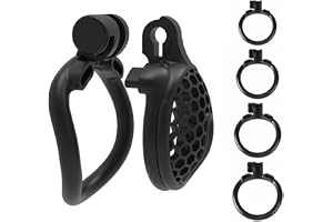 Svart och rosa mini-bikakestruktur, andningsbar skyddsbur, lättviktsbur för män-RDMC4701 (Svart, Böjd ring)
