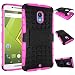 Produktbild Motorola Verizon DROID MAXX 2 / Moto X Play (2015) Case, DRUnKQUEEn Heavy Duty Rugged Hybrid Armor Dual Layer Hard Shell Tire Tread Grenade Grip Combat Tyre Textured Cover with Kickstand