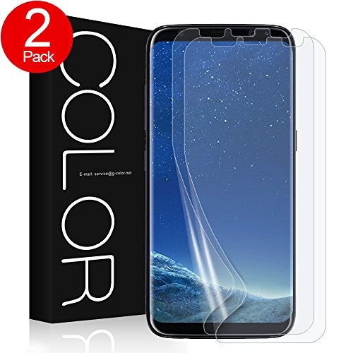 Galaxy S8+ Plus Protection écran,G-Color [Erreur sans,Bulle sans][Coque compatible]Couverture complète,Non verre trempé film,Protection écran pour Samsung Galaxy S8+/S8 Plus (2 Pack)