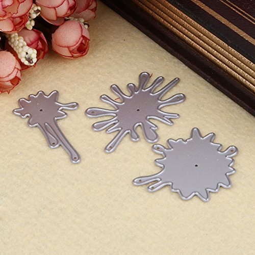 Amazingdeal365 3 PCS Feuerwerk Metall Form Schablonen Schneiden DIY Dekor Sammelalbum Karten Buchzeichen Lesezeichen als Geschenk für Freunde Geburtstag Kinder,Kindergarten Hobby Schule Handarbeit Unterricht usw. Ein tolles Geschenk! - 4