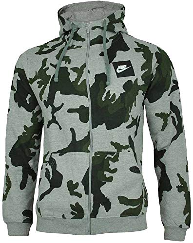 Mens Camo Hoody Fleece Hooded Top Aop Club Zip Top Desertcart