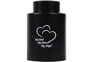 YOUDEAR MEMORIALS Medium Keepsake Urns for Human Ashes - Black, My Dad