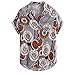 Produktbild HROIJSL Herren T-Shirt Sommer Printed Brusttasche Umlegekragen Kurzarm Casual Loose Top Coolmax Coldblack uv-Schutz geruchsblocker Atmungsaktiv Baumwolle Anteil Moderner Alltag Modellauswahl