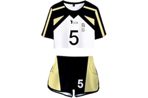 LKY STAR Anime Haikyuu Cosplay Karasuno High School Voleibol Club Camiseta Pantalones Cortos del Verano Chándal De 2 Unidades Trajes
