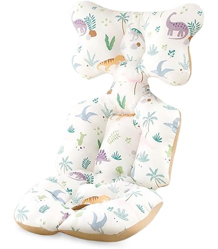 Coussin Poussette Bébé 75x36cm - 4cm D'Épaisseur - Coton Doux Motif Cartoon - Pour Siège Auto Et Chaise Haute