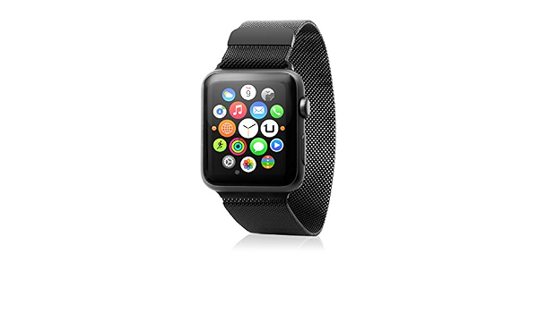 Unotec Cinturino Smartwatch Metal Watch 38 mm Nero : Amazon.it: Elettronica