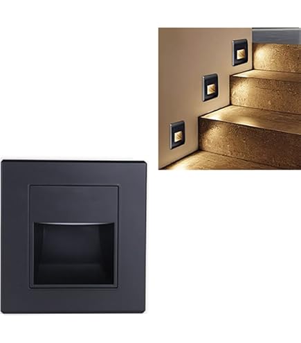 Applique Murale LED Carrée Encastrable - Éclairage Escalier, Allée, Intérieur/extérieur, Blanc Froid/chaud
