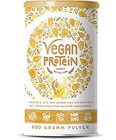 Vegan Protein | ERDNUSSBUTTER-BANANE | Pflanzliches Proteinpulver aus Reis, Hanfsamen, Erbsen, Chia-Samen, Leinsamen, Amaranth, Sonnenblumen- und Kürbiskernen | 600 Gramm Pulver