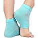 Pixnor Professional Heel Moisturising Gel Socks for Dry Hard Cracked Skin Foot Pain Relief (Light Green)