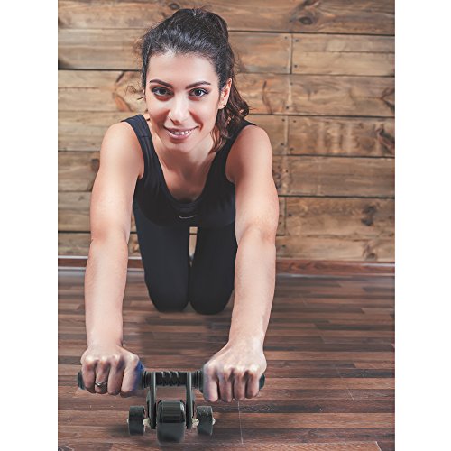 QUALITÄTSSIEGER: Profi Bauchtrainer „3-Wheeler“ von Sportastisch :: 2 hochwertige Widerstandsbänder ermöglichen Unterstützung beim Bauchtraining :: Maximale Belastbarkeit von 150 kg :: Dreirad-Form für stabile und sichere Benutzung :: Matte als Knieauflage garantiert maximalen Komfort :: schnell aufgebaut ohne Schrauben :: Ideal für Frauen und Männer :: Bauchroller perfekt für Bauchtraining zu Hause :: kostenloser BONUS: eBook „Bauchtraining“ :: inklusive 3 Jahren Sportastisch Produktgarantie - 5