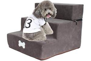 cedarfiny Marche D'escalier pour Compagnie Pet Stair Step Flannel Dog Detachable Three-Story Staircase Assembly Removable Wash Stairs Ladder Dog Stair