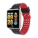 Produktbild Fuibo Smartwatch, M19 Smart Armband Pulsmesser Blutdruck Fitness Tracker Armbanduhr Sport Fitness Tracker Armband (Rot)