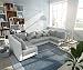Produktbild DELIFE Couch Panama Hellgrau Weiss Wohnlandschaft modular