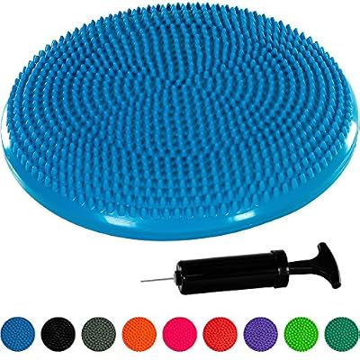 MOVIT® Balle-Coussin »Dynamic Seat« avec Pompe sans phtalate Coussin Ballon d'assise por Pilates, Yoga, Coussin bourrelet Coussin D'équilibre 33 cm Couleur Bleu