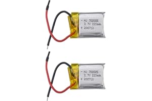 ZYGY 2PCS 3.7V 220mAh Batería de Litio para HS190 901HS SYMA S107 S107G S108G S109G 901S 901H X300C LF606 SG800 S9 Mini Cuadricóptero Repuesto Paquete de batería RC Drone