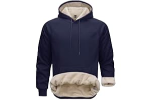 PrimeCrest Sweat Capuche Homme Hiver Polaire Pull avec Poches