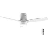 Cecotec Ceiling Fan with LED Light Aero 5600 Classic White | 40W, DC Motor, Diameter 52 in, 3 Blades, LED 18W, Timer, 6 Speed