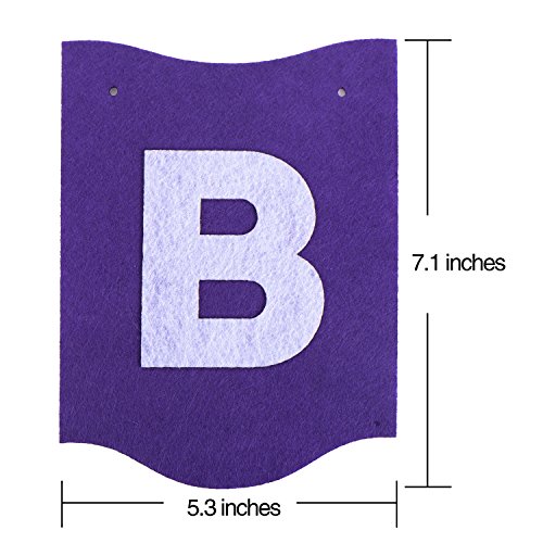 eBoot Happy Birthday Banner Girlande mit 6 Stück Bienenwabe Ball für Party Dekoration - 3