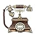 Produktbild HomJo Push Button Telefon Vintage Antique Style Resin Metall Corded Telefon Home Wohnzimmer Dekor , 1