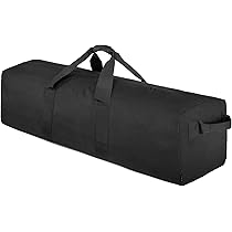 Borsone Sportivo Extra Large In Tela Nera - Pieghevole Per Viaggio E Palestra - 40L