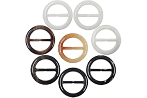 BETINYAR 16 clips redondos para camiseta, elegante clip de anillo de bufanda, hebilla de clip redondo de resina de moda para mujer, camiseta, bufanda de seda, atuendo diario