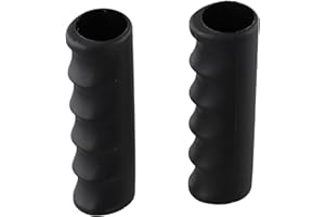 HONSEADEK Lot de 2 poignées de rechange en caoutchouc pour brouette, tubes ronds, antidérapants, résistants aux intempéries, pour chariot de jardin, diamètre intérieur de 22 à 30 mm, 118 x 28 mm, noir