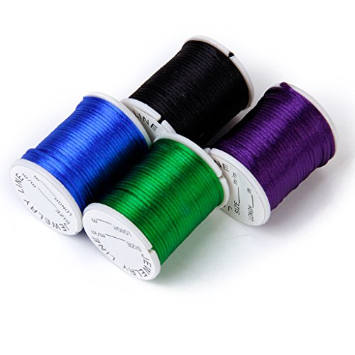 10 Rolls Mischfarbe Nylonschnur Friesen Faden Schnur für Schmuck Kunsthandwerk 1mm - 3