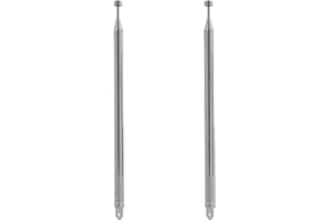 JECDFS Antenna Telescopica di Ricambio per Radio FM e DAB, Estensibile fino a 74 cm, 7 Sezioni, per Stereo Domestici, Ricevitori Audio CD e Sistemi Home Cinema Bluetooth, Confezione da 2 Pezzi