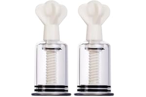 Angeer 2 Pcs/Set Cupping Set,Vacuum Twist Suction Cupping Device for Relaxation Pain Relief(L, White)