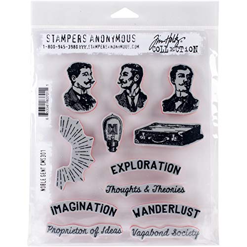 Art Gone Wild Juego de Sellos para Estampado Tim Holtz, de Goma