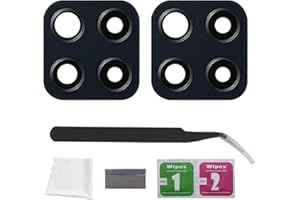 Eonpam 2er-Pack Kamera Glas für Samsung Galaxy M32 Original Rückseite Kamera Linse Glas Ersatz HD Kameraschutz Camera Glass + Reparatur Set