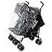 Zeta Citi TWIN Stroller Buggy Pushchair - Black Double Stroller Complete With FootMuffs And Bag