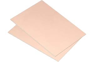 PATIKIL FR4 Doble Lado Cobre Revestido, 2 Paquete 100 x 70 x 0,8mm PCB Laminado Circuito Placa para Industria Soldadura Mantenimiento Bricolaje