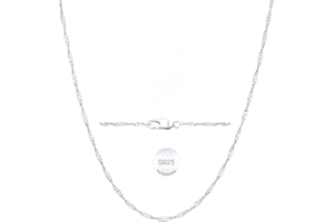 Diorra 925 Sterling Silber Kette, 2mm Silberkette Damen 925 ohne anhänger Goldkette Damen Halskette Schmuck Personalisierte Geschenk für Frauen Mädchen Freundin