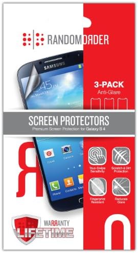 RANDOM ORDER Premium Anti-Glare and Anti-Fingerprint Screen Protector for Samsung Galaxy S4 - Retail Packaging - Clear