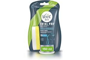 Veet Men Crema Depilatoria Uomo Sotto la Doccia per Petto e Corpo per Pelli Sensibili, Dermatologicamente Testata, 150 ml