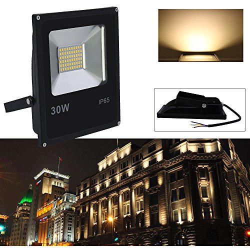 VINGO® 2X 30W LED Warmweiß Baustrahler Außen Flutlicht Strahler Objektbeleuchtung Security Light Wasserdicht Stabiles Dreibein-Stativ für Baustrahler - 6