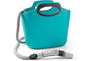 G&F G.F. SRL, Aquapop Tuyau extensible pour Jardin, 30 Mètres, en Kit prêt à l’emploi, avec Sac - Conteneur en Plastique, Bleu, metri