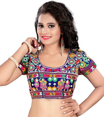 F4style Indian Pakistani Designer Cotton Multi Color Readymade Blouse For Sarees