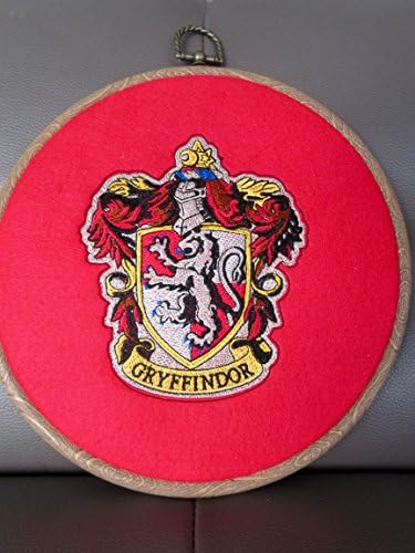 Harry Potter Gryffindor wall art/ Embroidery picture hoop/ picture frame