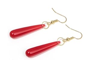 KSOIQPU Requisiten-Ohrringe,Frieren,Rote Harz-Ohrringe,Frieren Manga,Fan-Fiction-Accessoire-Ohrringe