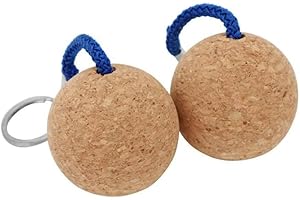 ARMYJY 2 llaveros flotantes de bola de corcho de 50 mm, para barco, flotante, cuerda flotante, kayak, color azul