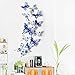 Price comparison product image Gracorgzjs 12Pcs 3D Effect Butterfly Wall Sticker Fridge Background Decal DIY Holiday Decor