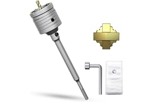 METOTY 68 mm Drill Bit Hollow Hole Saw Can Drill Bit with SDS Plus Adapter 220 mm Drill Bit Socket for Masonry, Brick, Concrete, Cement, Stone Concrete Hole Saw