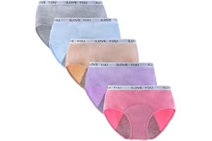 Anntry Ropa Interior de algodón para el periodo Menstrual de Las niñas Adolescentes Bragas Protectoras Transpirables de Flujo Intenso a Prueba de Fugas (Debe Usar con Almohadilla o tampón)