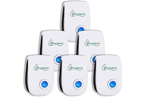 PONIZNO 6 Pack Repellente Ultrasuoni,Ultrasuoni per Zanzare Repellente Ultrasuoni Antizanzare Ultrasuoni Dissuasore per Topi, Repellenti a Ultrasuoni per Scarafaggi, Ragni,Mosche (white)