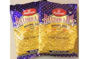 Haldiram's Moong Dal - Salty Fried Split Moong Bean Snack / 200g., 7.06oz. (Pack of 2) by Haldiram